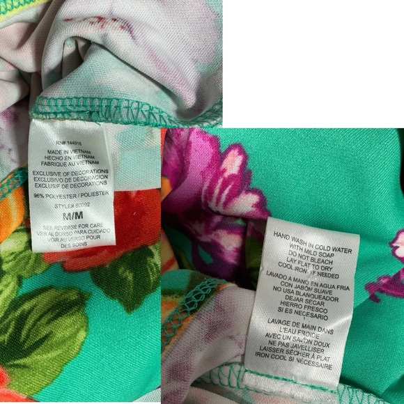 Glam Doll Dress Sleeveless Back Keyhole Cutout Bodycon Pendulum Green Floral M - Picture 11 of 16